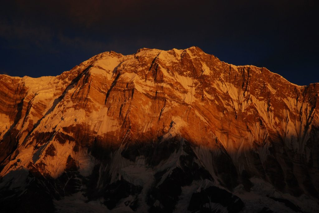 Annapurna 1 at sunset, Nepal