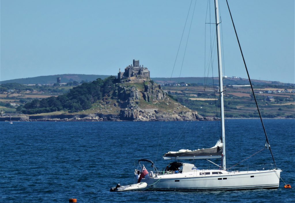 St Michaels Mount, seen from Penzance, Cornwall.