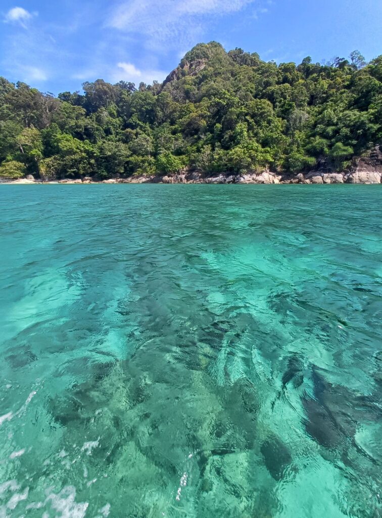 Beautiful emerald seas in Ko Tarutao National Park, Thailand