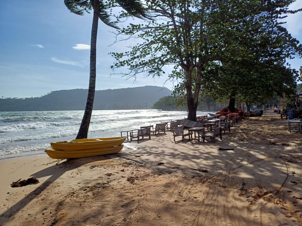 The deserted beach at M'Pai Bay, Koh Rong Sanloem, Cambodia