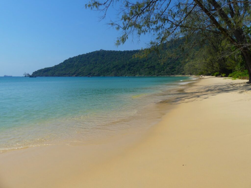 Lazy beach on the west coast of Koh Rong Sanloem