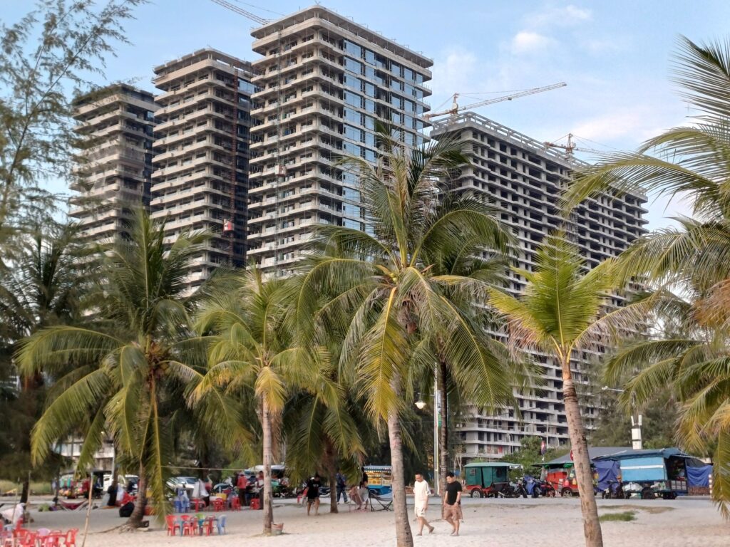 High-rise construction on Otres Beach