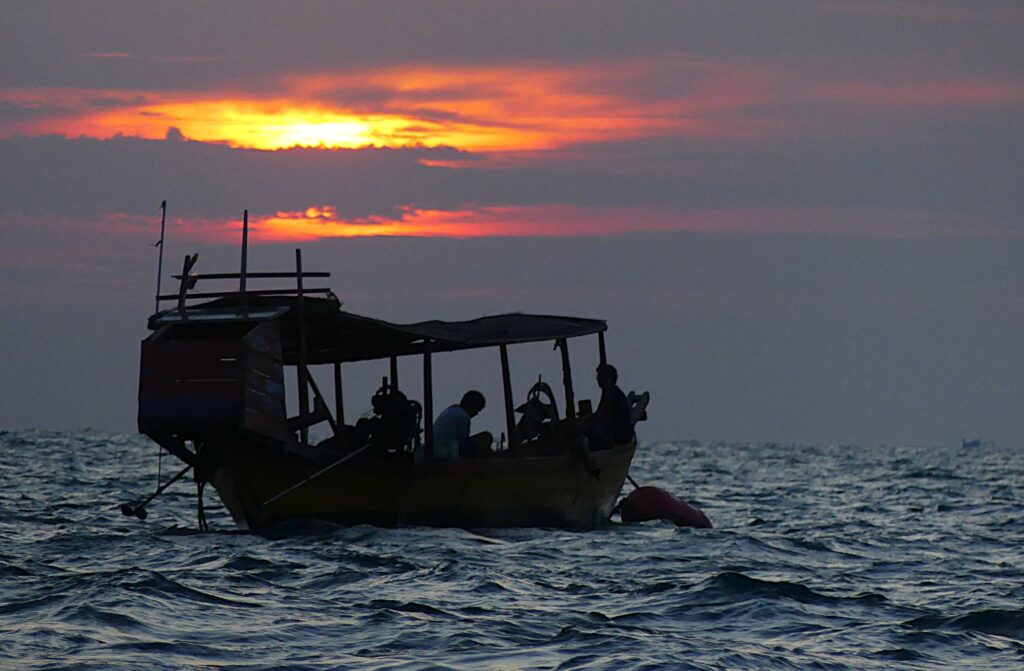 Local fisherman off the coast of Koh Rong Sanloem