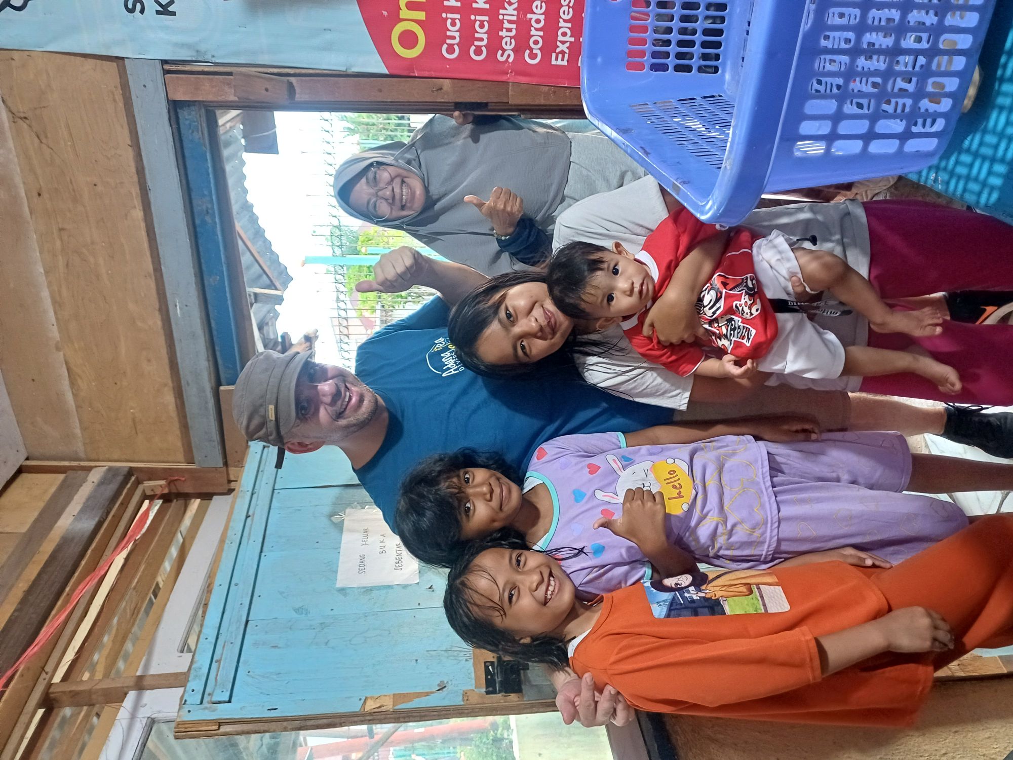 Supper-friendly locals…a laundy run in Padang