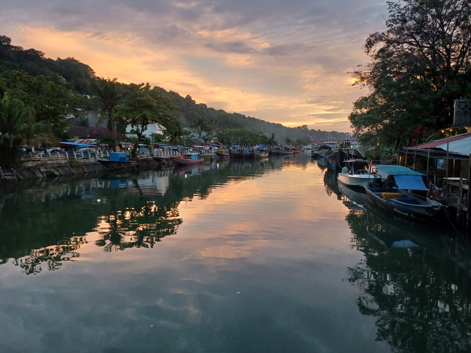Sundown on the riverfront, Padang