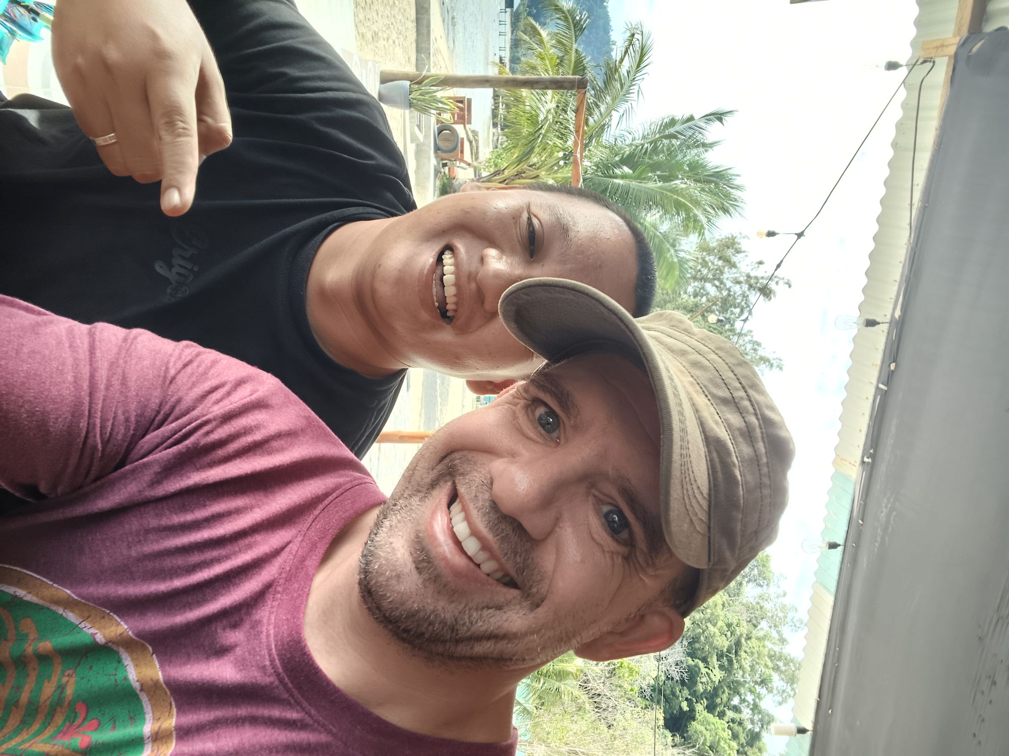 Dudi and me, chillin’ on the beach at Ricky’s