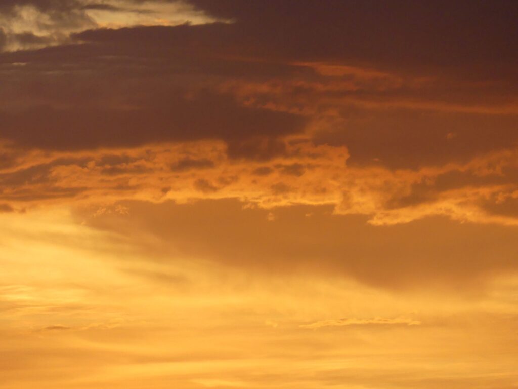 Fiery colours of the sunset over Komodo National Park, Indonesia.