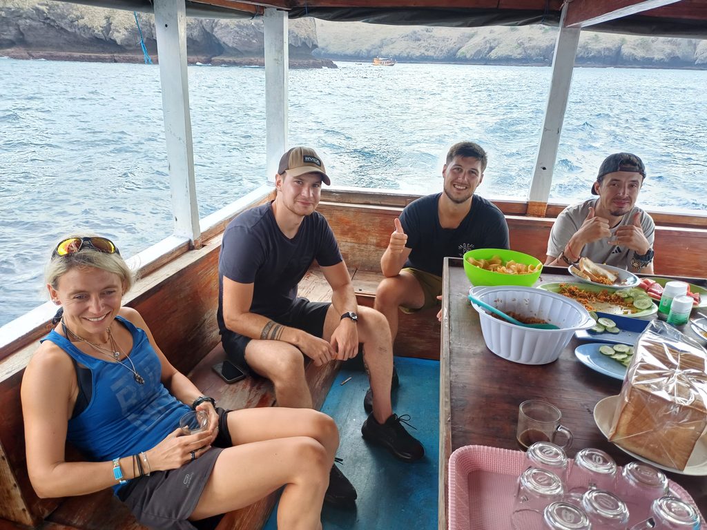 The Komodo crew, chillin’ on the top deck!